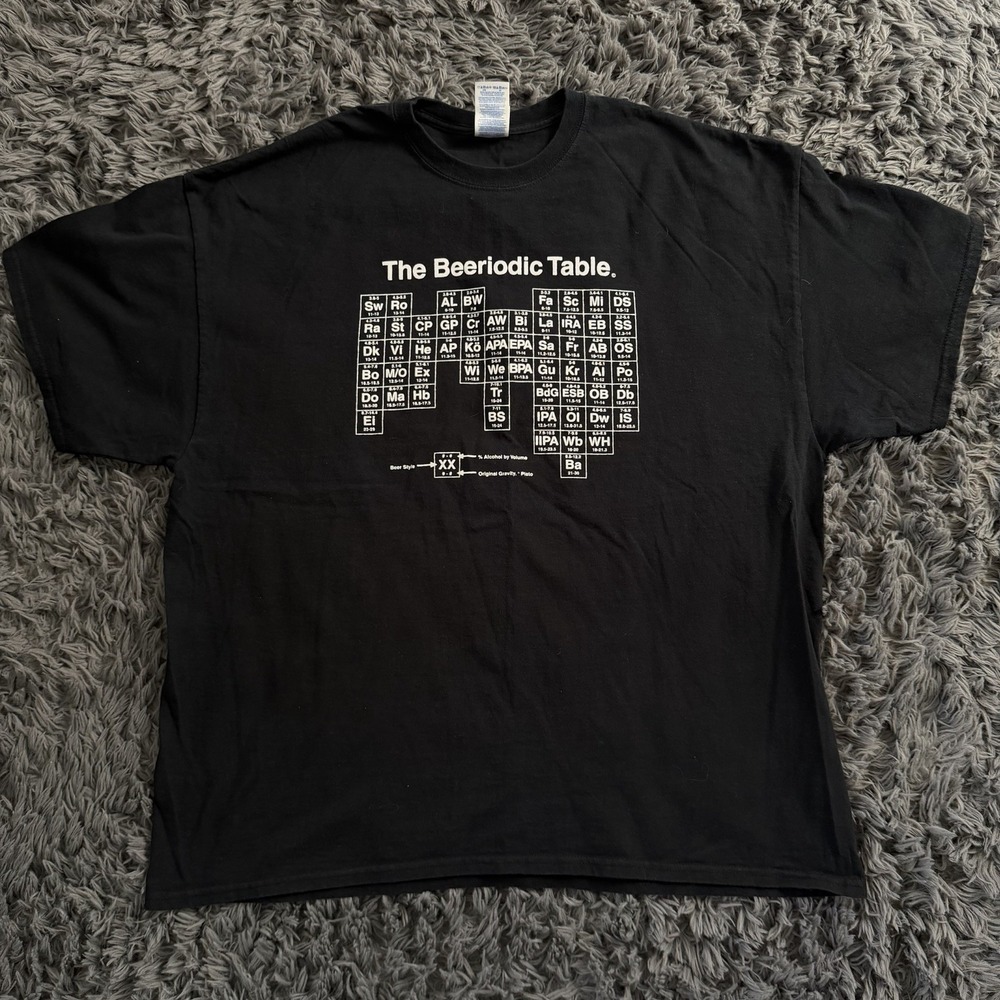 Vintage Beeriotic Table Of Contents Funny Joke Shirt Men's Size 2xl Beer Humor